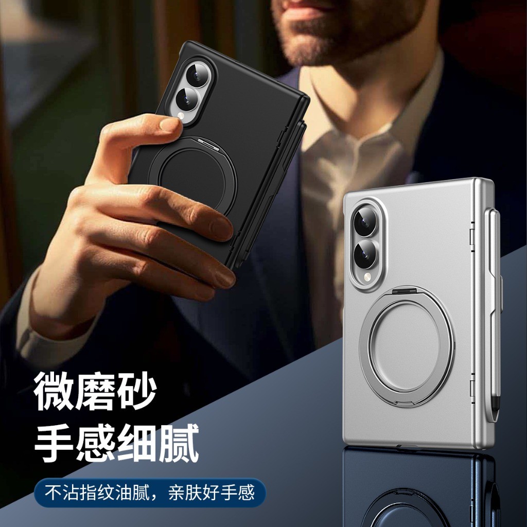 Tempered Glass Screen - 360 ° ฟิล์มกระจกนิรภัยแบบวงแหวนหมุนได้สำหรับเคสโทรศัพท์แม่เหล็ก Magsafe สำหรับ Samsung