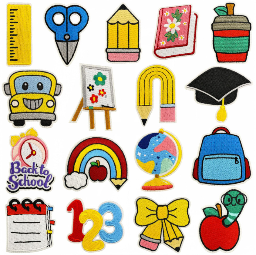 Phone Accessories Pictures - แพทช์ปักลายดินสอสี 10 ชิ้น สำหรับตกแต่งเสื้อผ้า หมวก กระเป๋า