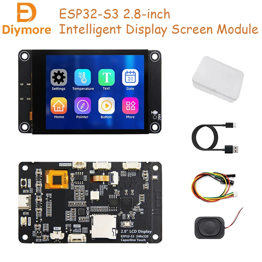Phone Accessories Display Board - ESP32-S3 บอร์ดพัฒนา Wifi Bluetooth หน้าจอแสดงผลอัจฉริยะ 2.8
