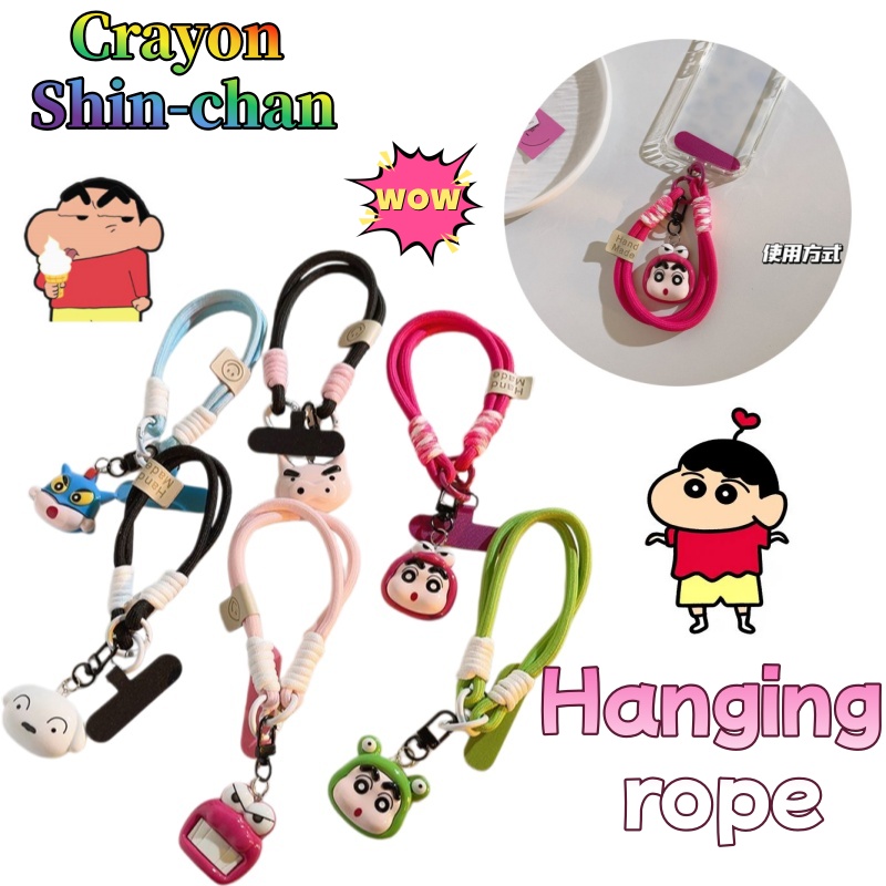 Phone Accessories Chain - ตุ๊กตาจระเข้ชิโร่จากเรื่องเครยอนชินจัง สายคล้องโทรศัพท์ สายคล้องกล้อง อุปกรณ์ตกแต่งกระเป๋า เคสโทรศัพท์ สายคล้องข้อมือ