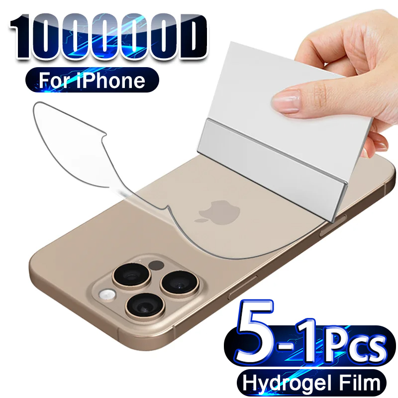 Phone Accessories Online - 5-1Pcs Hydrogelฟิล์มสําหรับiPhone 16 15 14 13