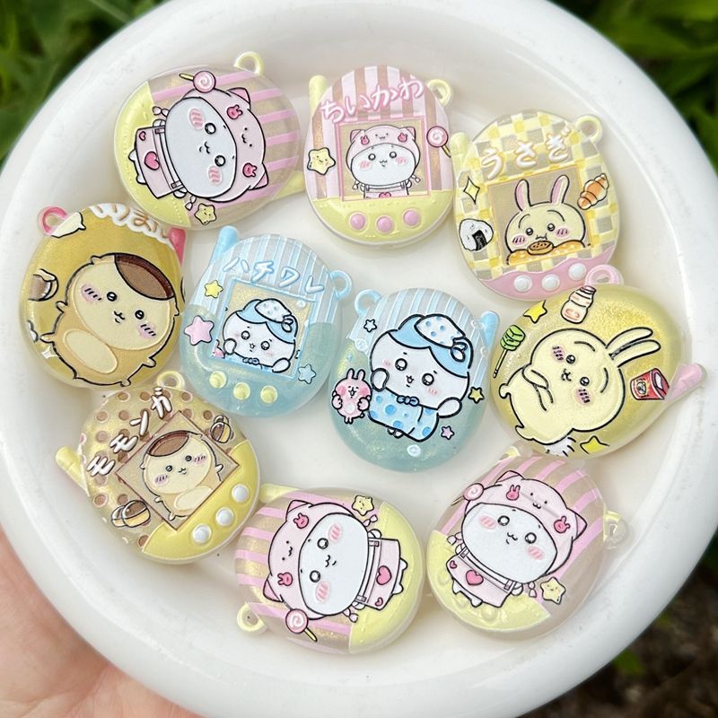 Phone Accessories Chain - พวงกุญแจการ์ตูนลายชิคาวะเรืองแสง พร้อมจี้กระเป๋า ปากกาลูกปัด อุปกรณ์ DIY สายคล้องโทรศัพท์มือถือ