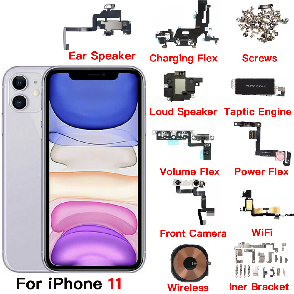 Phone Accessories Online - อุปกรณ์เสริมภายในสําหรับ iPhone 11 กล้องด้านหน้าหูลําโพง Power Volume