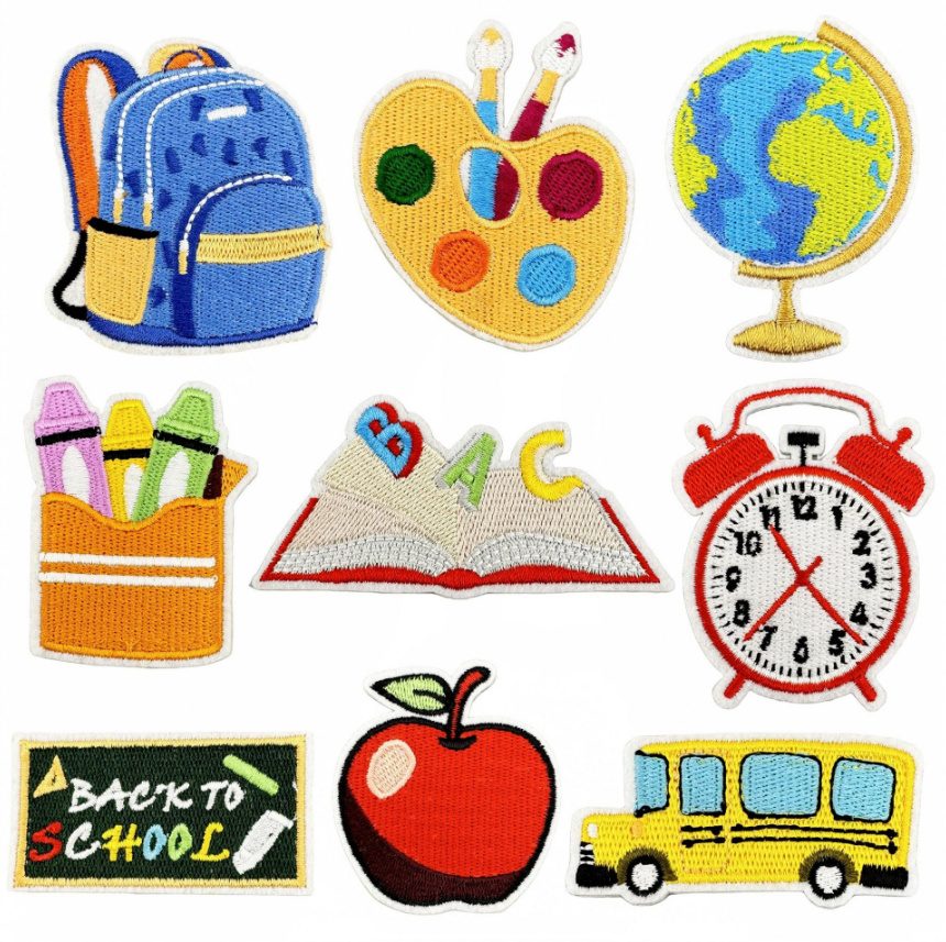 Phone Accessories Pictures - Back To School Bus เหล็กบนเย็บบนแพทช์ปักเสื้อผ้าหมวกกระเป๋ารองเท้าซ่อมโทรศัพท์ของขวัญกล่องตกแต่ง DIY