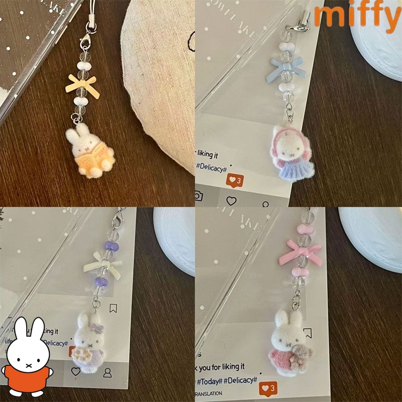 Phone Accessories Chain - กระต่ายมิฟฟี่น่ารัก ลายการ์ตูนสร้างสรรค์ใหม่ น่ารัก หวาน ตกแต่งสายคล้องโทรศัพท์ จี้ห้อยแฟชั่น
