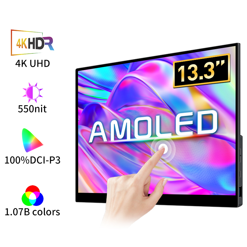 Phone Accessories Display Board - 13.3 นิ้ว 4K OLED Touch Screen
