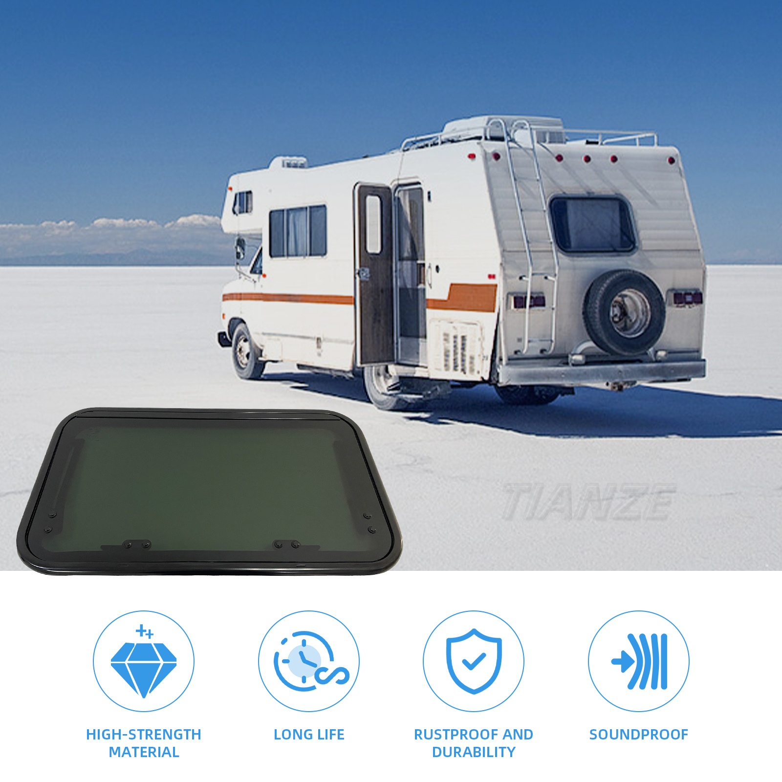 อุปกรณ์เสริมรถบ้าน RV หน้าต่าง - Tempered Glass Screen บทวิจารณ์และราคา