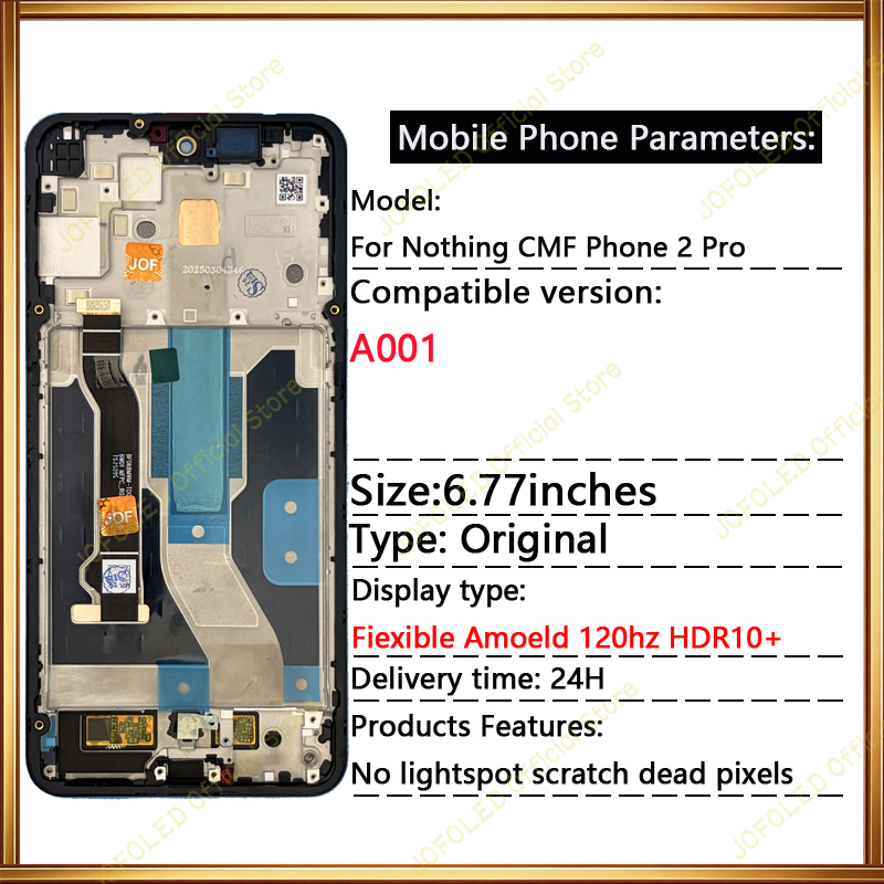 หน้าจอ AMOLED LCD ขนาด 6.77 นิ - Phone Accessories Display Board บทวิจารณ์และราคา