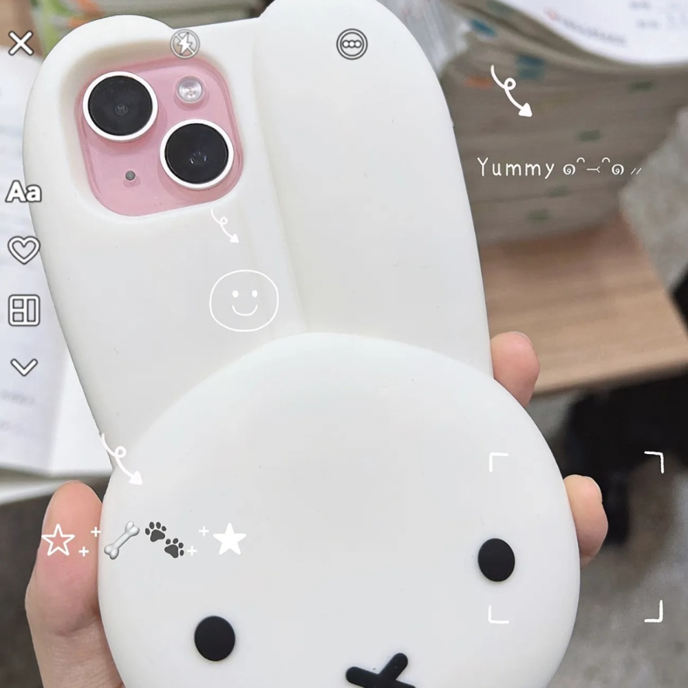 Miffy Rabbit สีขาวซิลิโคนเคสโท - Phone Accessories Images บทวิจารณ์และราคา